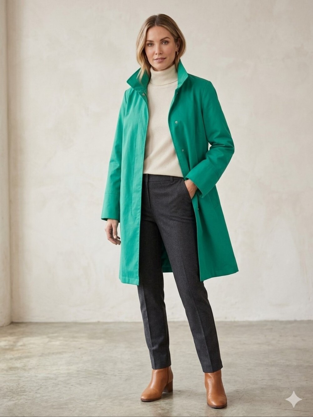Windsmoor Green Collar Trench Coat